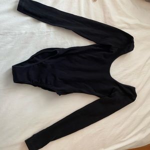 long sleeve back body suit